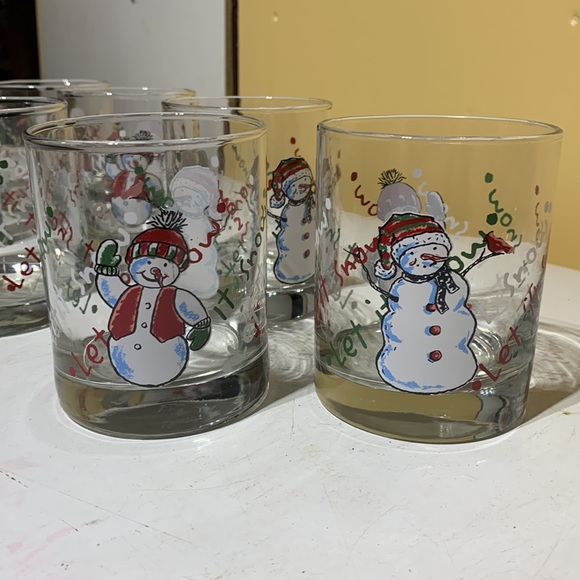 Anchor Hocking Other - ANCHOR HOCKING - ⛄️ SNOWMAN JUICE GLASSES (8)